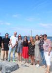 EMB Ambassadors and Secretariat pose at the beach in Ostend